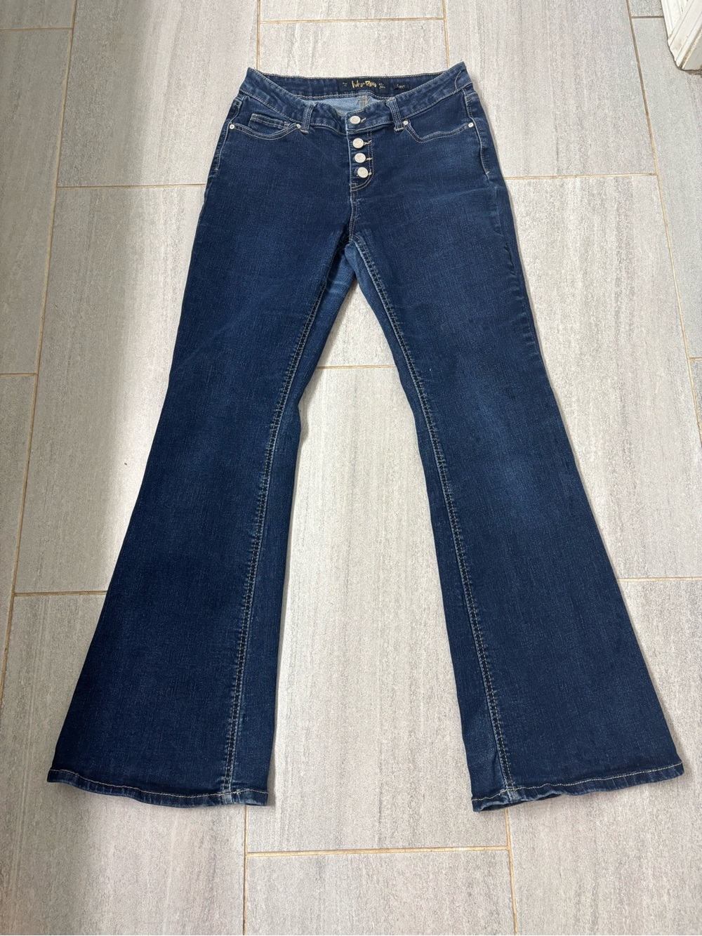 Indigo Rein  Blue Flared Women's Jeans size 11 button fly jeans